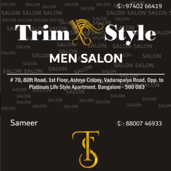 Trim & Style E-City 1: Men Hair Cut + Shampoo + Conditioner + Styling